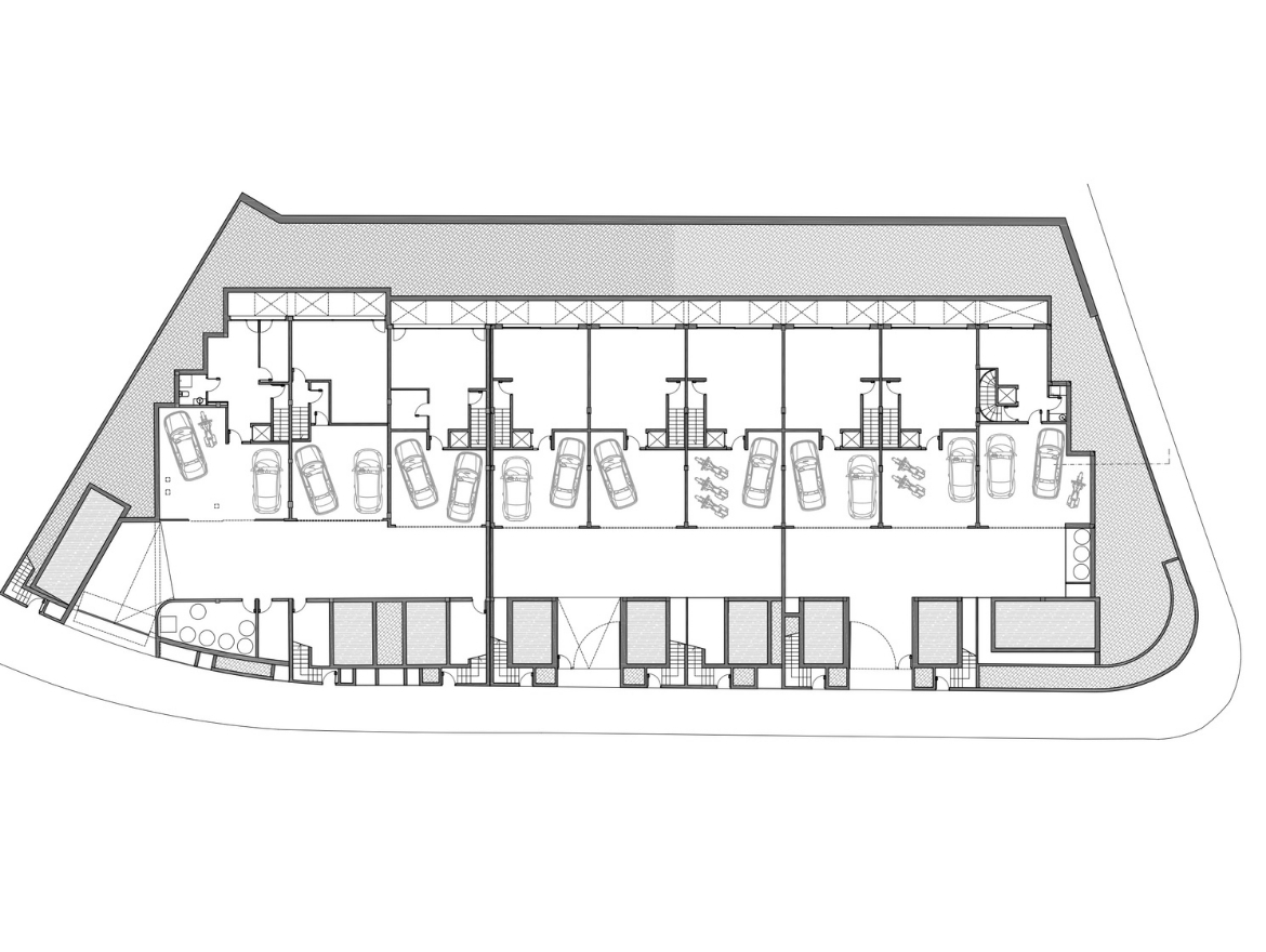 Oriol Pujol Mata, arquitecte. 9 habitatges unifamiliars en filera a Sitges