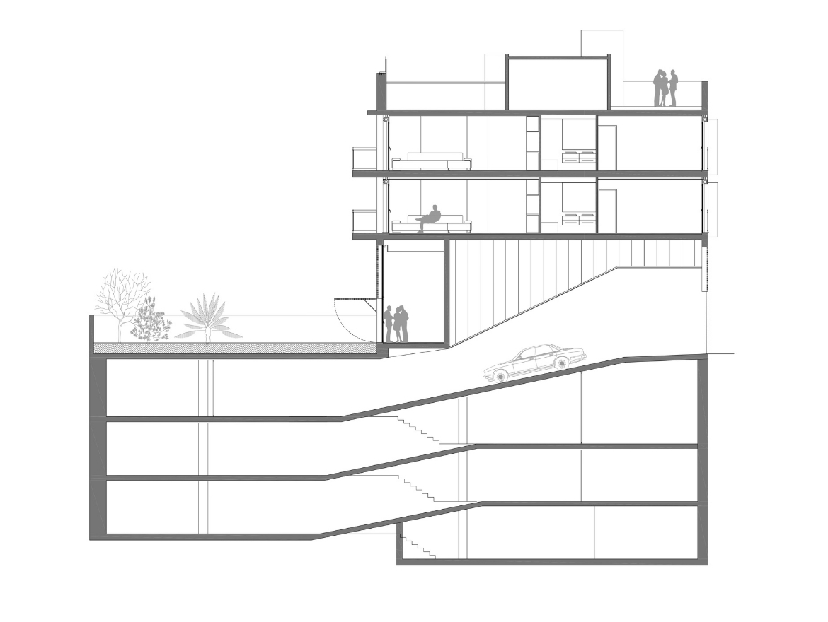 Oriol Pujol Mata, arquitecte. Edifici plurifamiliar 6 habitatges i aparcament Regas